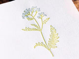 High Quality Botanical Garden Letterpress Memo Pad - Yarrow