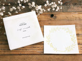 High Quality Botanical Garden Letterpress Memo Pad - Leaf Wreath