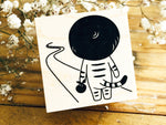 Kinoko Neko Japanese Wooden Rubber Stamp - Start