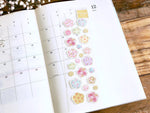 Sheet of Sticker - Yuzen Style Tradtional Japanese Flower