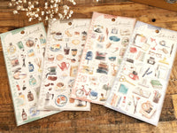 Watercolor Skatch Sheet of Stickers -  Stationery