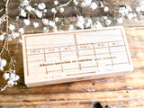 Japanese Wooden Rubber Stamps - Vintage / Antique Style Receipt Tax Frame Stamp