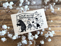 Nonnlala Original Rubber Stamp - Let's Go On A Trip