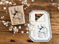 Nonnlala Original Rubber Stamp - Happiness Table