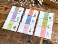 High Quality Letterpressed Washi Flora Mini Message Cards - Lavender