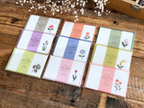 High Quality Letterpressed Washi Flora Mini Message Cards - Checkerberry