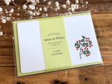 High Quality Letterpressed Washi Flora Mini Message Cards - Checkerberry