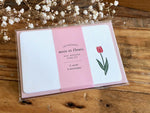 High Quality Letterpressed Washi Flora Mini Message Cards - Tulip