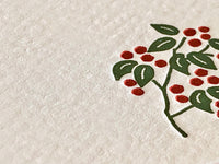 High Quality Letterpressed Washi Flora Mini Message Cards - Checkerberry