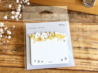 Die-Cut Sticky Note - Foild Stamped Flowers