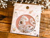 Japanese Washi Masking Stickers / Seal bits - Tapioca Tea