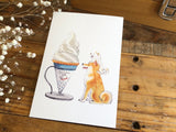 Shiba Inu Postcard - Ice Cream