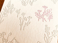 High Quality Botanical Garden Letterpress Postcard - Genge