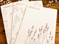 High Quality Botanical Garden Letterpress Postcard - Genge