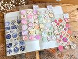 Traditional Japanese Style Sheet of Sticker - Flowers