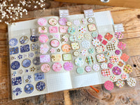 Traditional Japanese Style Sheet of Sticker - Candy Flower