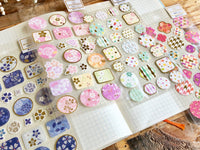 Traditional Japanese Style Sheet of Sticker - Flowers