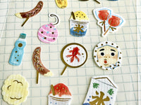 Traditional Japanese Summer Collection sheet of Washi Stickers - Summer in Japan