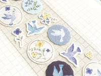 Michikusa Japanese Sheet of Stickers - Blue Bird