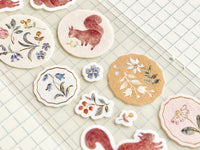 Michikusa Japanese Sheet of Stickers - Squirrel