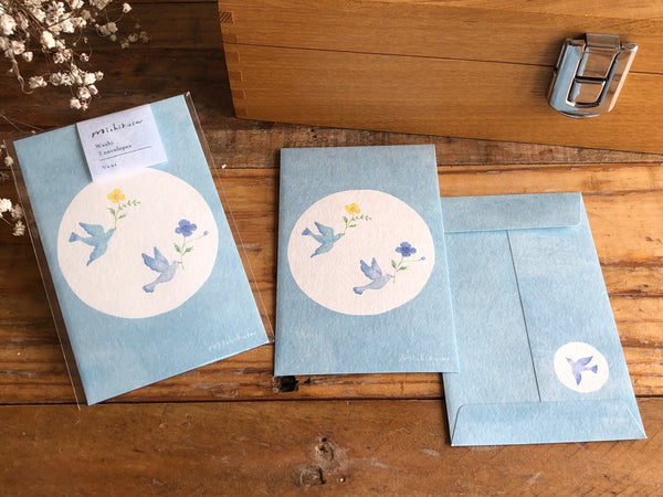 Michikusa Petit Envelopes - Blue Bird