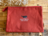 E.minette 3 ROOM Canvas Pouch - Red