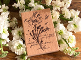 Meow Illustration / Beech wood stamp - Flower A