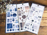 Q-Lia Color Film Sheet of Stickers - Navy Blue