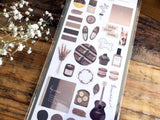 Q-Lia Color Film Sheet of Stickers - Hazel Chocolate