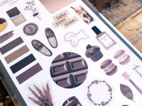 Q-Lia Color Film Sheet of Stickers - Hazel Chocolate