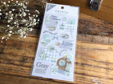 Q-Lia Chiltty Sheet of Stickers - Gray