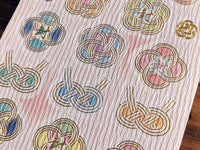 Traditional Japanese Style Sheet of Sticker - Mizuhiki