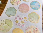 Traditional Japanese Style Sheet of Sticker - Traditional Japanese Patterns
