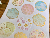 Traditional Japanese Style Sheet of Sticker - Traditional Japanese Patterns