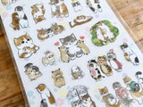 Mofusand Sheet of Clear Stickers-Friends
