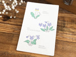 High Quality Botanical Garden Letterpress Postcard - Violet