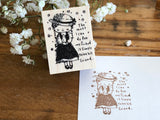 Kubominoki Original Rubber Stamp - Girl