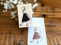 Kubominoki Original Rubber Stamp - Spring Girl (L)