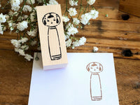 Kubominoki Original Rubber Stamp - Kokeshi Doll