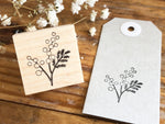 Japanese Botanical Garden Wooden Rubber Stamp - Mimosa