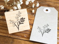 Japanese Botanical Garden Wooden Rubber Stamp - Mimosa
