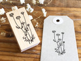 Japanese Botanical Garden Wooden Rubber Stamp - Chamomile