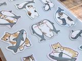Mofusand Sheet of Stickers-Little Sharks