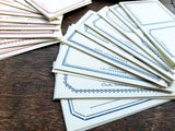 Oeda Original Letterpress Label Sticker - Box Blue & Red (72 Pieces)