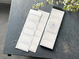 Oeda Letterpress Limited Edition 5 Frame Label Book - Pale Blue & Silver