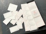 Oeda Letterpress Limited Edition 5 Frame Label Book - Pale Pink & Silver