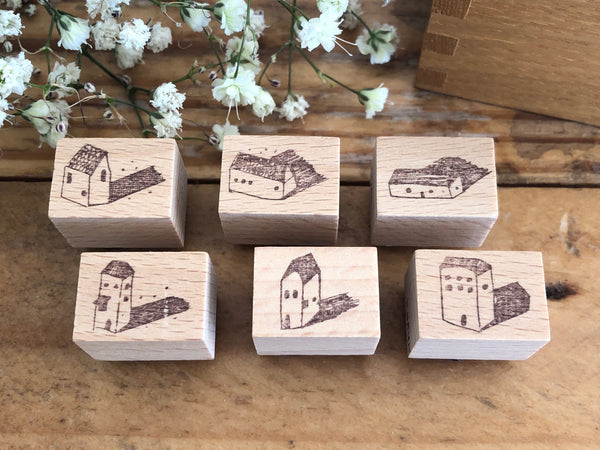 Kurukynki Mini Houses Stamp Set (6 pieces)