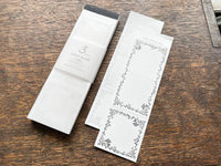 Oeda Original Letterpress 3 Pattern Label Book Noble - Silver & Black