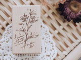 Meow Illustration / Beech wood stamp - One More Time