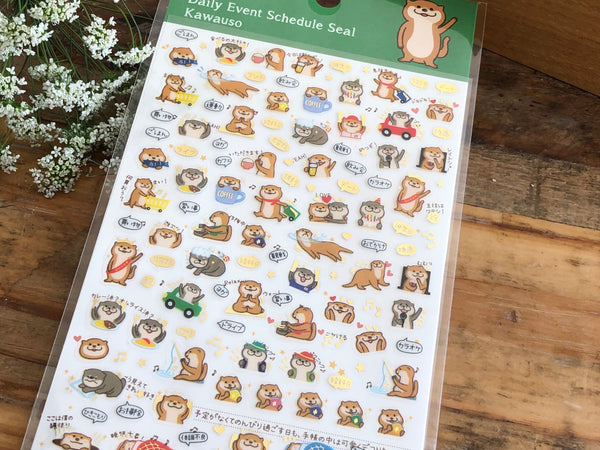 Daily Event Schedule Sheet of Stickers -Otter
